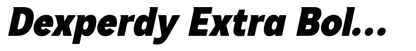 Dexperdy Extra Bold Italic